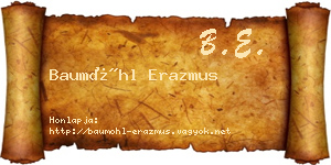 Baumöhl Erazmus névjegykártya